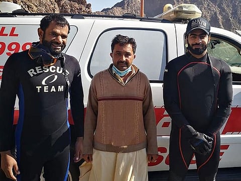 The Dubai Police Marine Rescue team retrieved an Asian tourist's wallet from the Hatta Dam.
