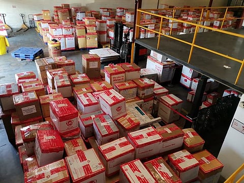 Balikbayan boxes being sent to the Philippines.