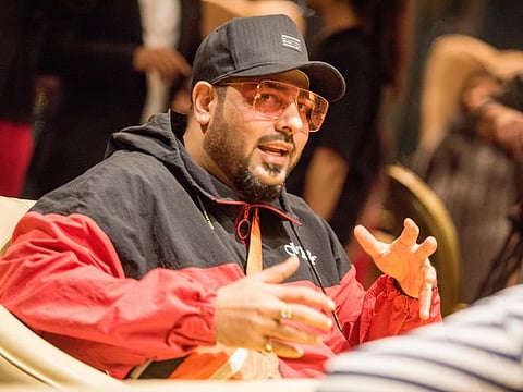 Singer Badshah during a press conference at the Meydan Hotel, Dubai. 