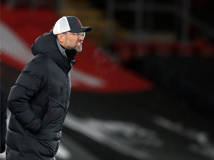 Liverpool's Jurgen Klopp fumes during the game against Southampton