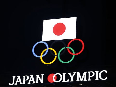 Olympic flavour is back in Tokyo as a Japanese flag, along with the symbolic rings, are seen on the Japan Olympic Museum building in Tokyo in January.