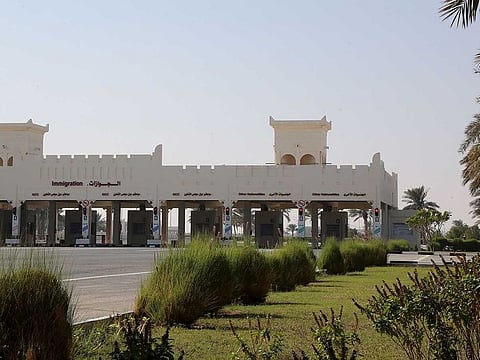 A picture taken on January 7, 2021, shows a general view of the Qatari side of the Abu Samrah border crossing with Saudi Arabia following the opening of crossings between the two countries earlier this week.  