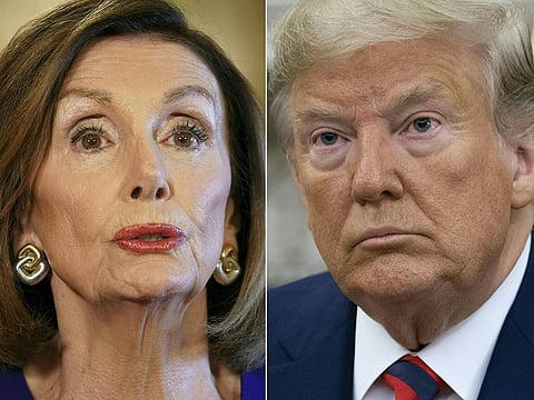 US Speaker of the House Nancy Pelosi and US President Donald Trump.