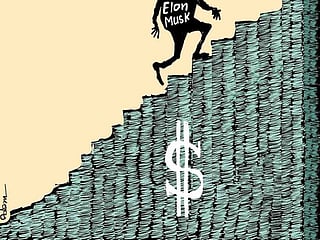 Cartoon: Elon Musk rise as the richest person in the world