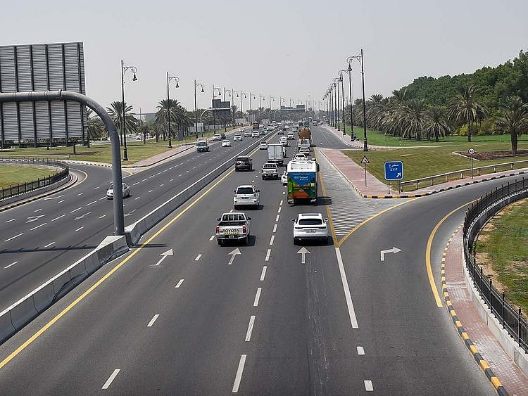 Stock Airport road in Sharjah