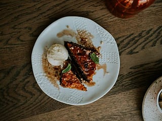 Chocolate hazelnut Baklava (with vanilla ice cream)