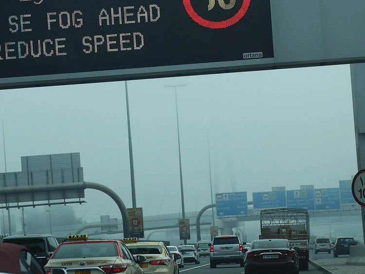 Fog in Dubai
