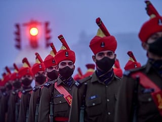 Photos: Preparations underway for Indian Republic Day parade amid dense fog in New Delhi