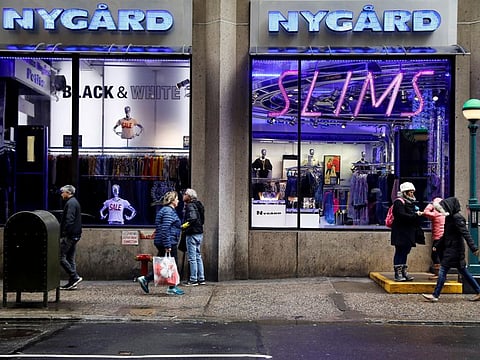 FILE PHOTO: The flagship store of fashion executive and designer Peter Nygard is seen closed near Times Square in New York City, New York.