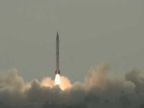 Pakistan test-fired a long-range, Shaheen-III ballistic missile on Jan 20, 2021. 