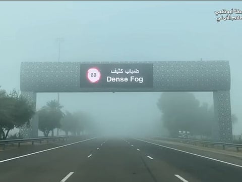 Fog in Abu Dhabi