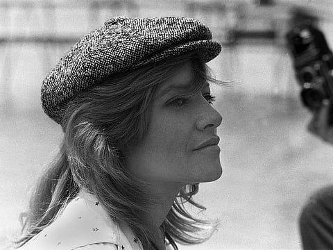 French actress Nathalie Delon posing during the Cannes Film Festival in 1993.