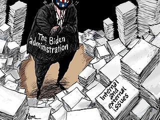 Cartoon: President Biden faced with huge challenges
