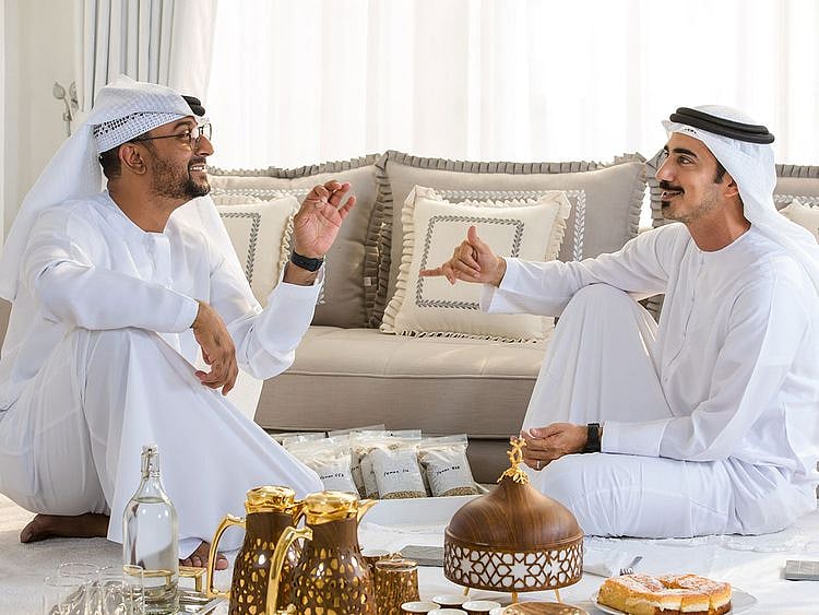 People's Coffee Ali Mansoor Al Ali and Sheikh Dr Majid Al Qassimi launched 