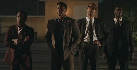 Leslie Odom Jr., Eli Goree, Kingsley Ben-Adir and Aldis Hodge star in 'One Night in Miami'.