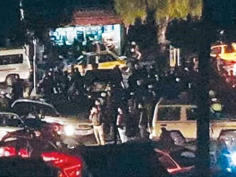 A picture of the traffic accident in Damascus, published by social media on Tuesday