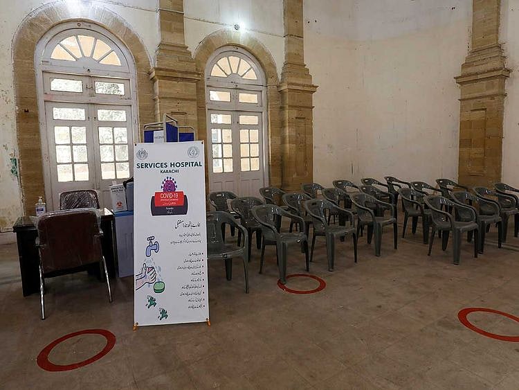 Karachi covid vaccine chairs Pakistan