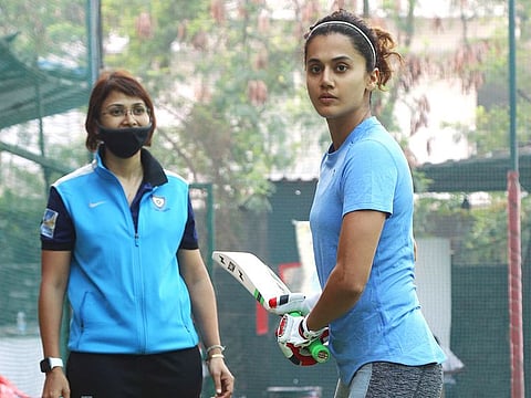 Coach Nooshin Al Khadeer and Taapsee Pannu