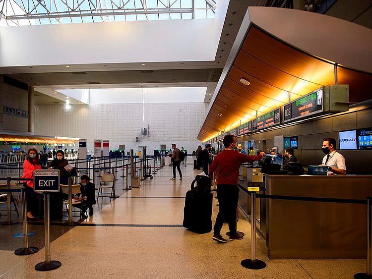 Stock Los Angeles International Airport US passengers