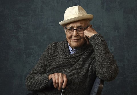 Norman Lear, executive producer of the Pop TV series "One Day at a Time," poses for a portrait during the Winter Television Critics Association Press Tour on Jan. 13, 2020, in Pasadena, Calif..