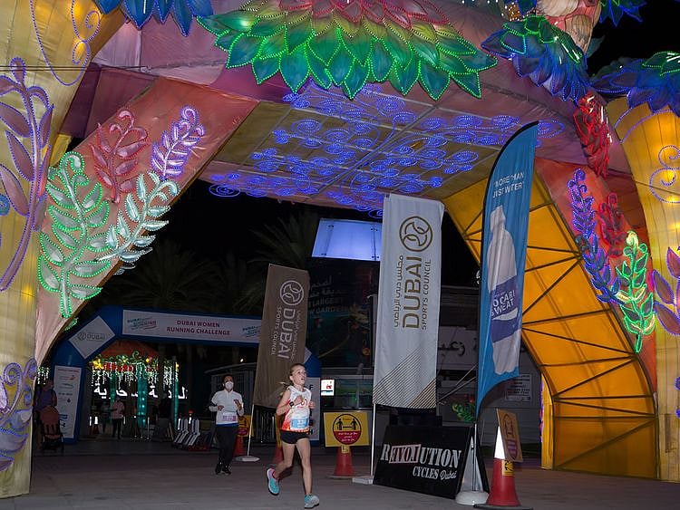 Stage 3 of the Dubai Women’s Running Challenge at Dubai Garden Glow in Zabeel Park