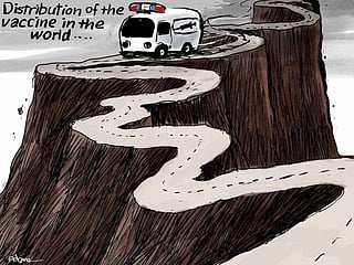 Cartoon: Global vaccine distribution taking longer than expected