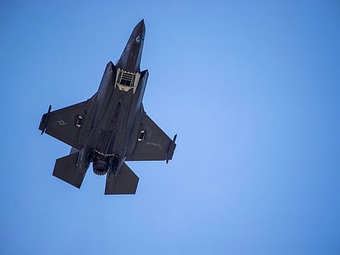 In this file photo taken on June 12, 2019 an F-35 fighter plane flies over the White House, in Washington DC. According to its maker, US aerospace and weapons giant Lockheed Martin, it is the most lethal, survivable and connected fighter aircraft in the world.