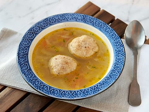 Jewish Matzah ball soup