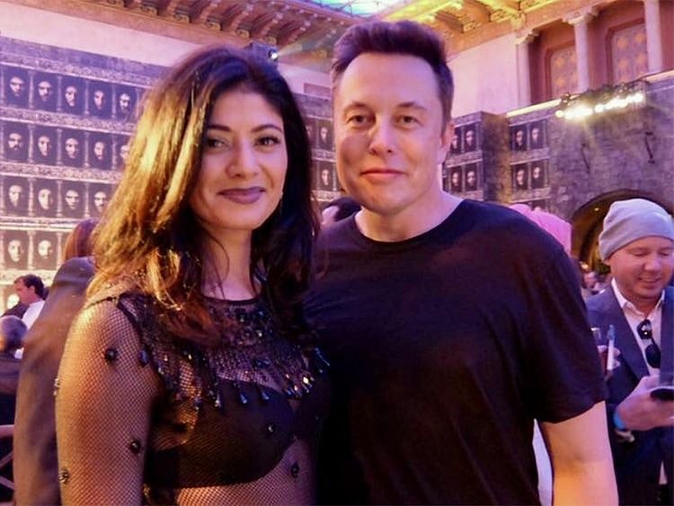 Pooja Batra and Elon Musk in 2016
