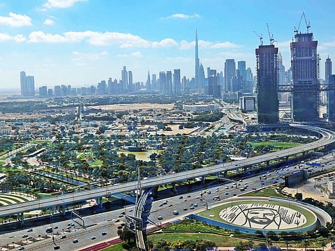 The Dubai skyline.