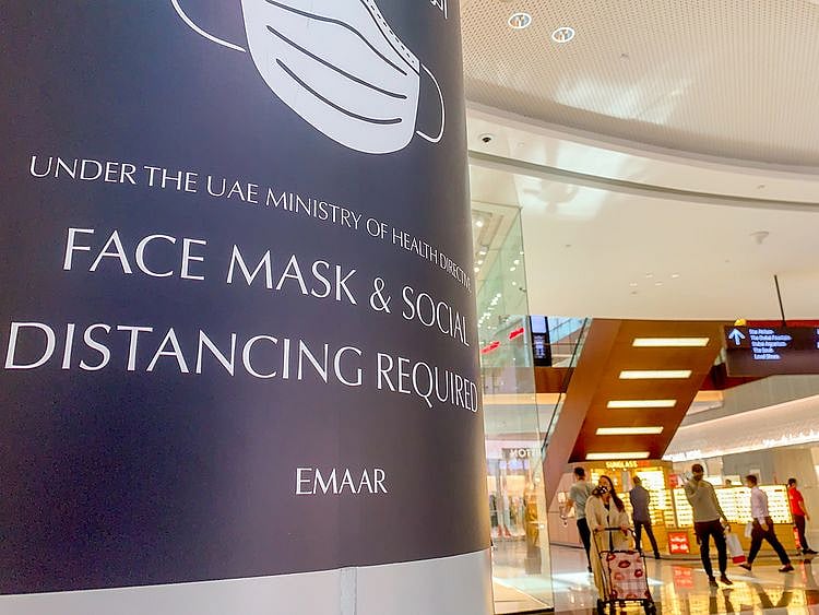 Stock Social distancing in Dubai