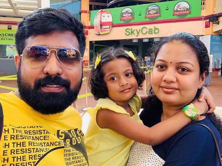 Lucky winner Suraj with his family