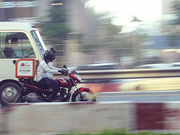Stock delivery bikes food Dubai