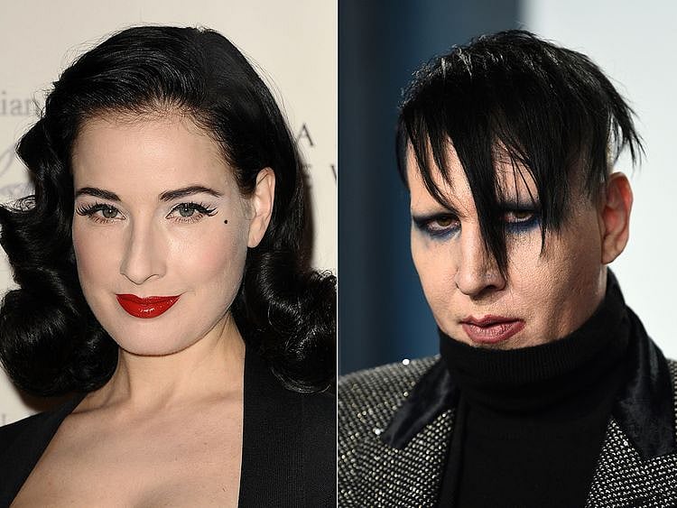 Dita Von Teese and Marilyn Manson