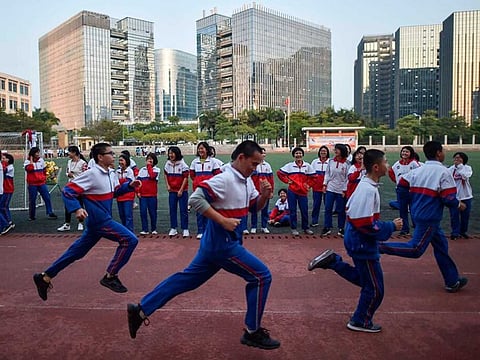 Physical education in Xiamen, China, in 2019.