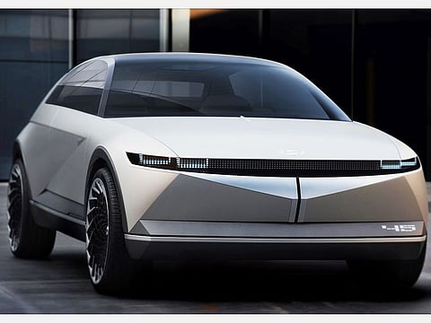 The Hyundai 45 EV concept. Apple paused discussions with Hyundai and Kia weeks ago about building an electric vehicle, reports say.