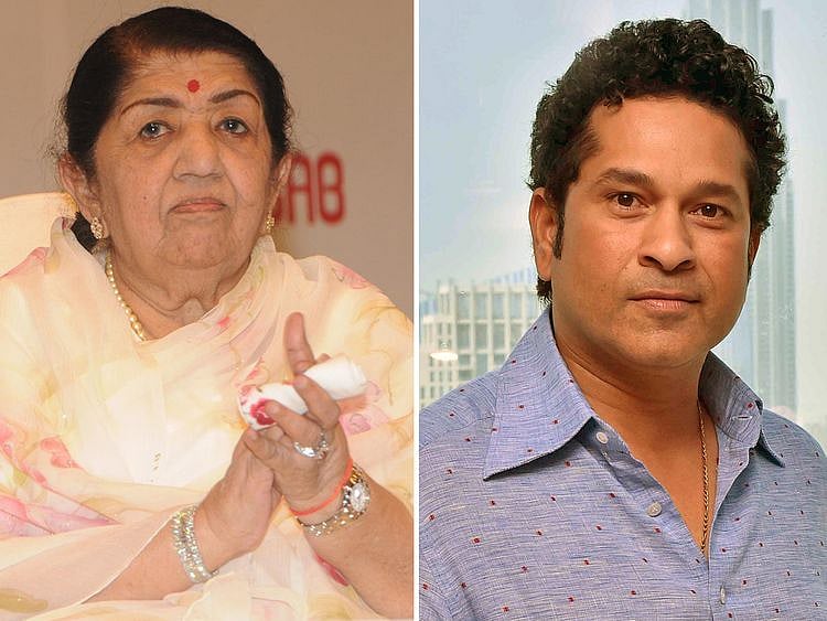 Sachin Tendulkar and Lata Mangeshkar