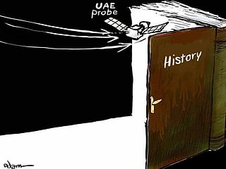 Cartoon: UAE Mars Hope Probe enters orbit and makes history