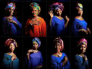 Look: Mali gold miners take part in a fashion show as part of the International Gold Fair