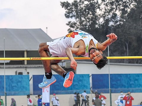 Praveen Kumar in action at the Fazza International Championships in Dubai