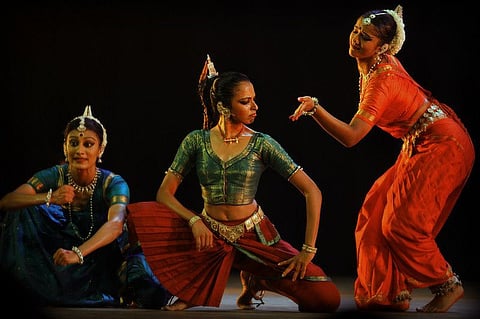 The performance, called ‘Ahuti’, is the second such cross-cultural collaboration between India’s Nrityagram Dance Ensemble and Sri Lanka’s Chitrasena Dance Company.