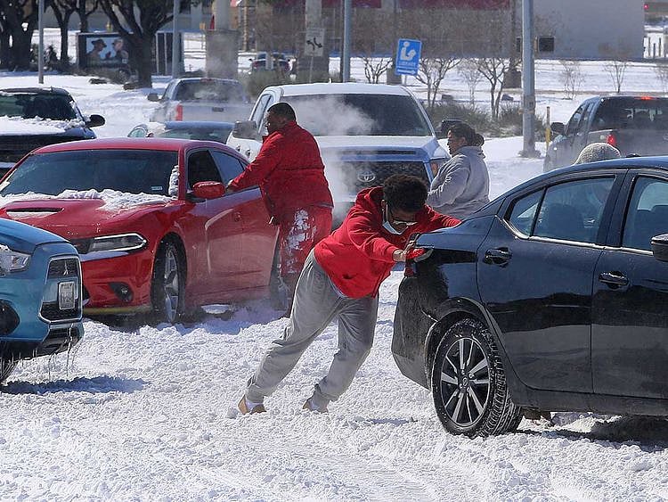 Texas US snow