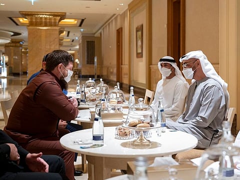 Sheikh Mohammed with Ramzan Kadyrov, President of Chechnya.