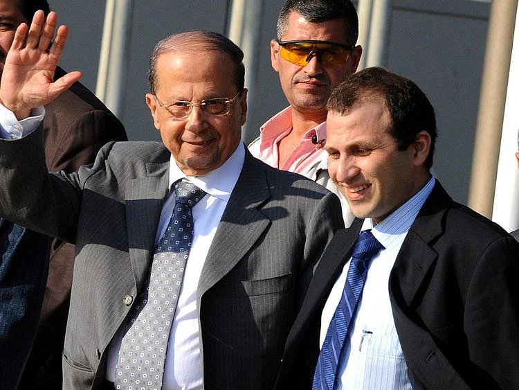 REG 210217 Michel Aoun and Gebran Bassil 