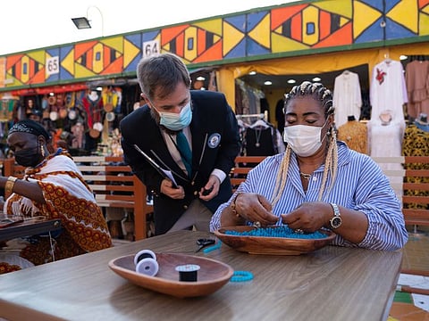 The record was achieved with support from 26 African Pavilion exhibitors and artisans