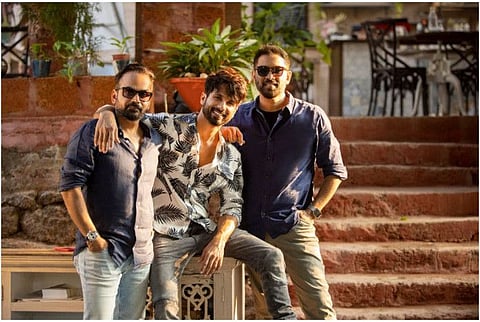 Bollywood actor Shahid Kapoor with directors Raj and DK