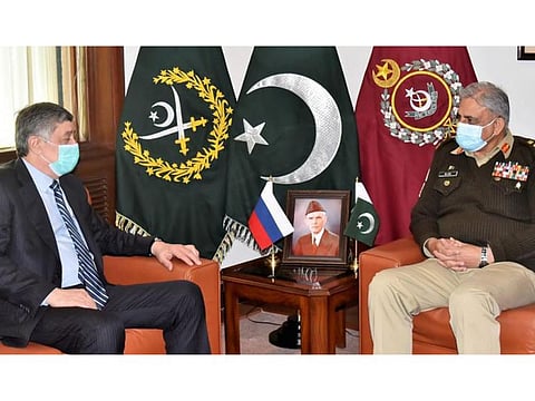 The Russian presidents special envoy for Afghanistan, Zamir Kabulov, held a meeting with Pakistan's Army Chief General Qamar Javed Bajwa on Friday in Islamabad.