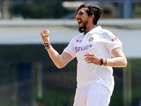 File photo: India's Ishant Sharma reacts during the 4th day of the first Test vs England, at MA Chidambaram Stadium, in Chennai. 