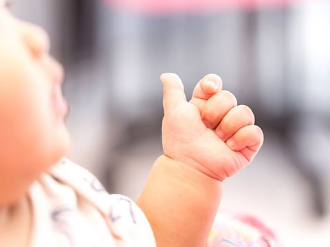 The father asks in the video in despair as he points to the baby: “What can be she fed?” Photo for illustrative purpose.