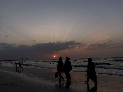 Cloudy and windy weather in UAE